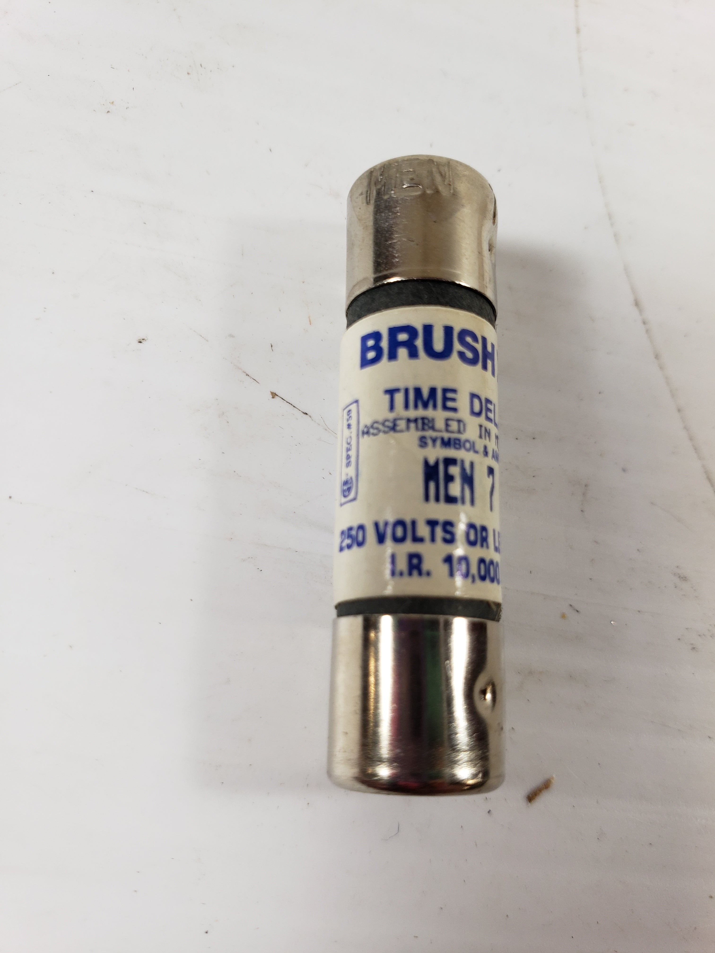 Brush Fuses MEN7 Time Delay 250 Volts or Less - Box of 9