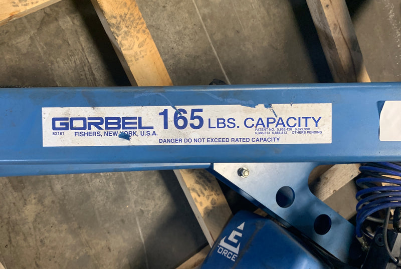 Gorbel Easy Arm Jib Crane 165 Lbs Capacity