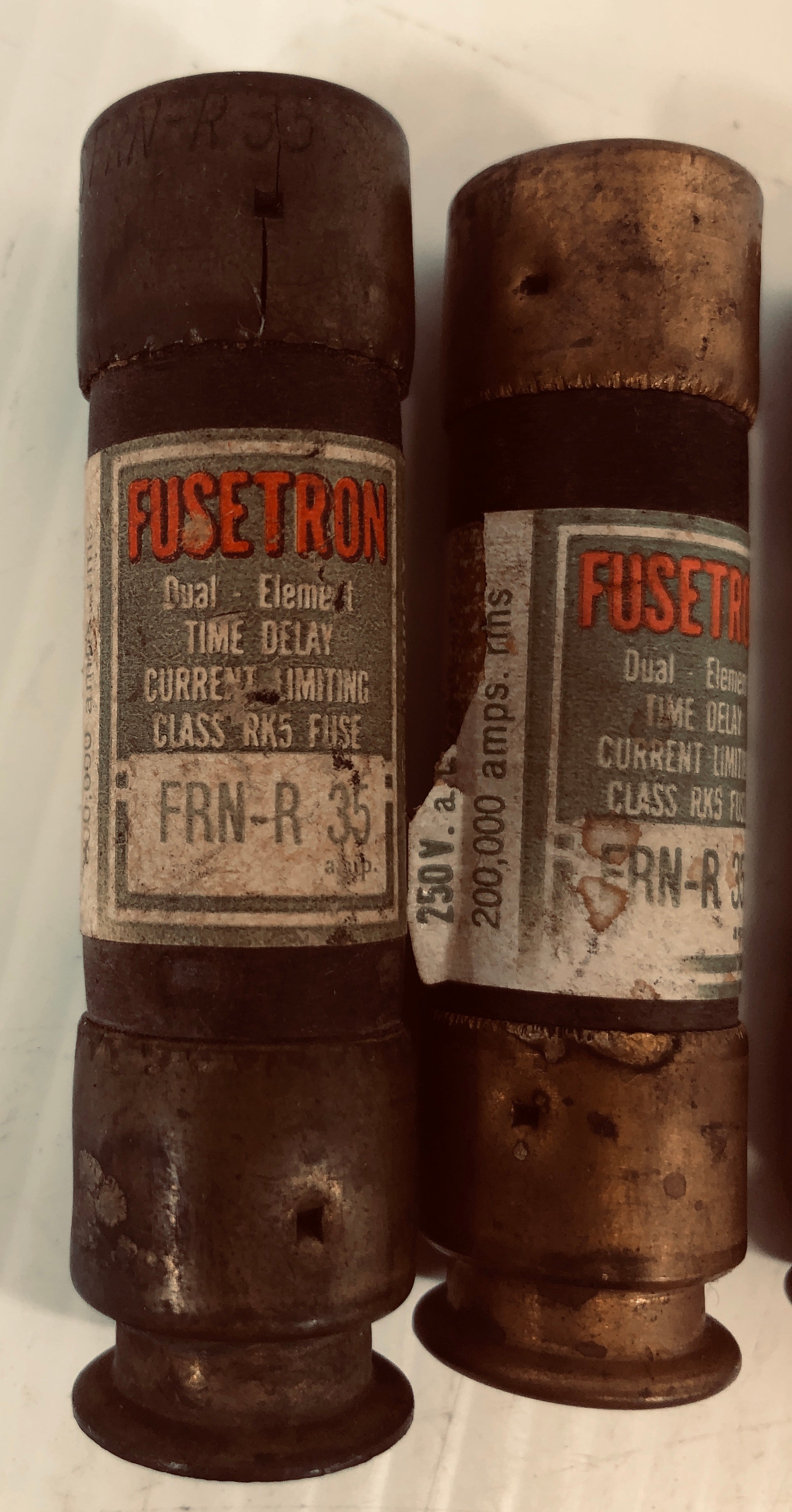 Fusetron FRN-R-35 Time Delay Fuse - Lot of 3