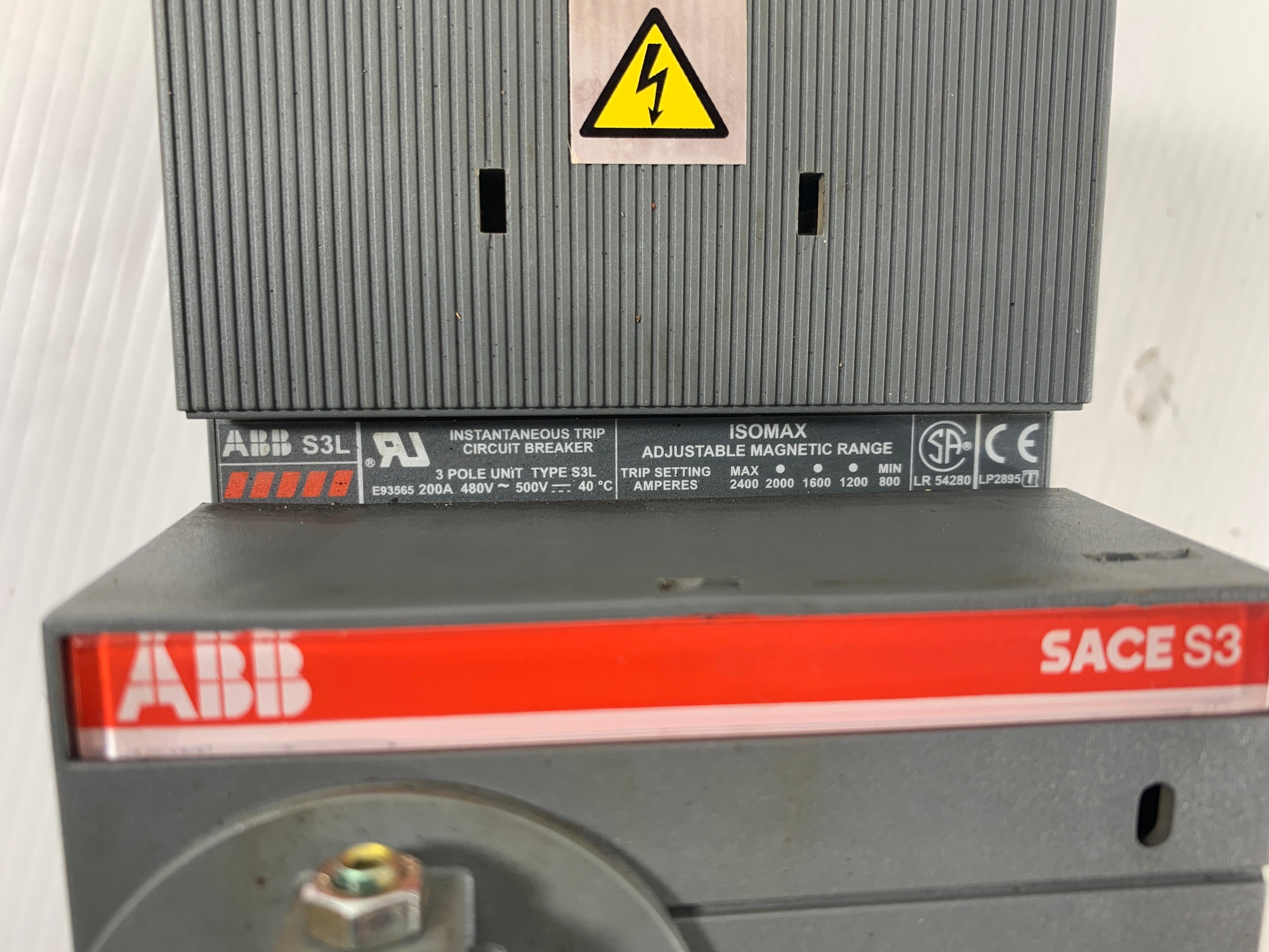 ABB Circuit Breaker SACE S3 200A 480V~500V