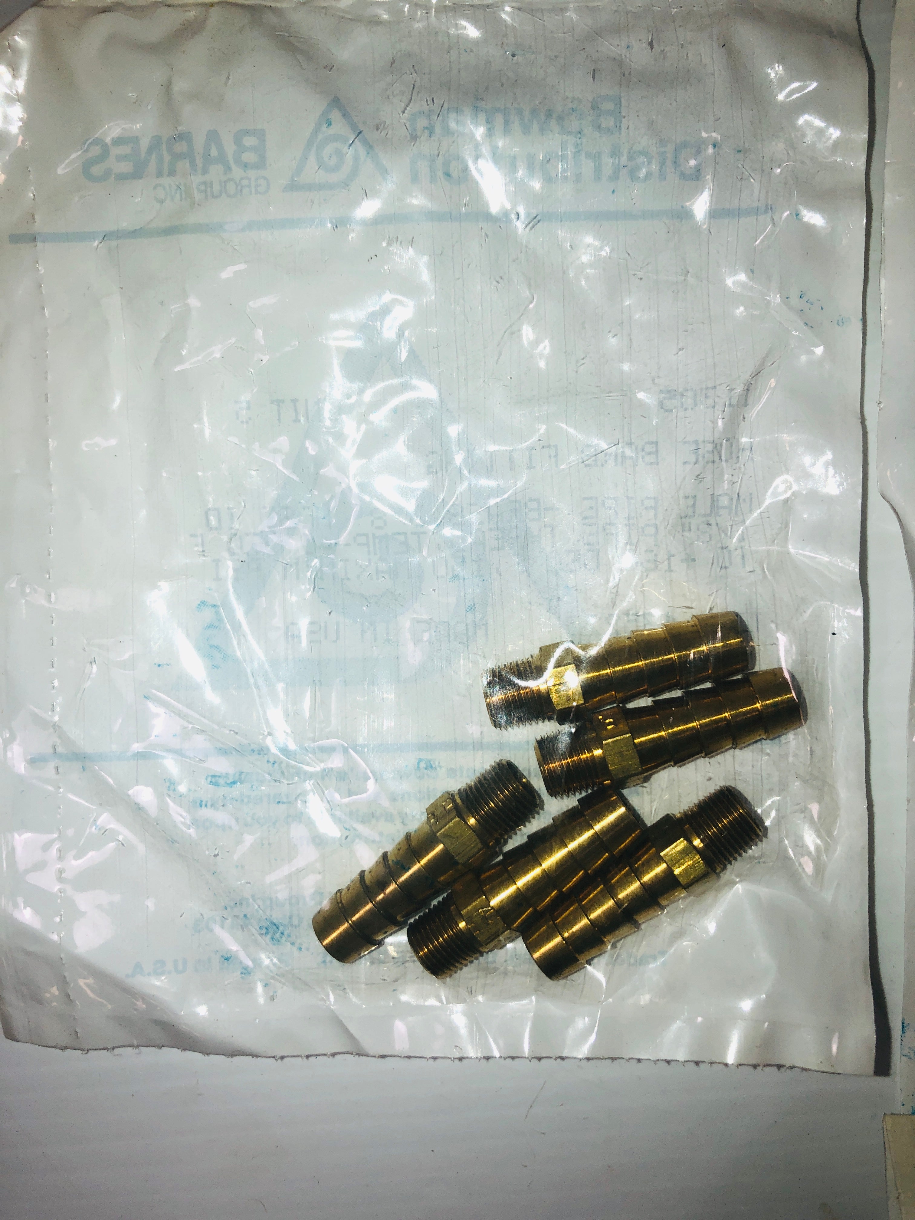 Bowman Distribution Barnes Group Hose Barb Fitting Male Brass 11305 (Lot of 101)