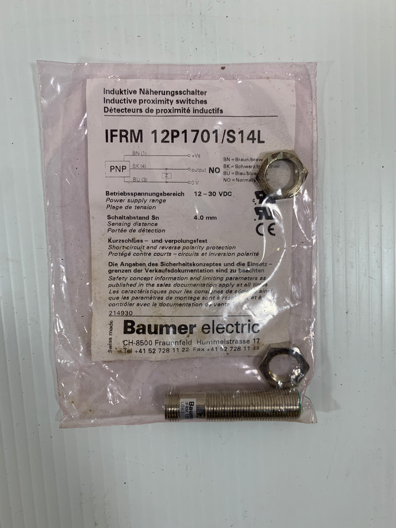 Baumer Inductive Proximity Switch IFRM 12P1701/S14L