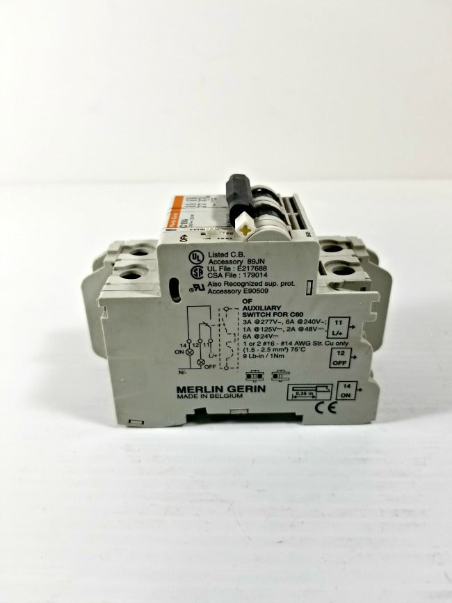 Merlin Gerin C10A 2-Pole Circuit Breaker 240V with Auxiliary Switch C60 60144