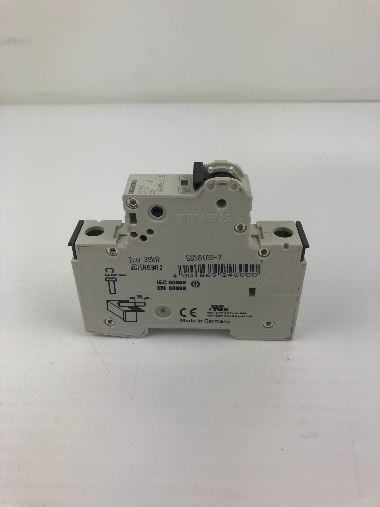 Siemens 5SY6102-7 Circuit Breaker MCB C2 230/400V