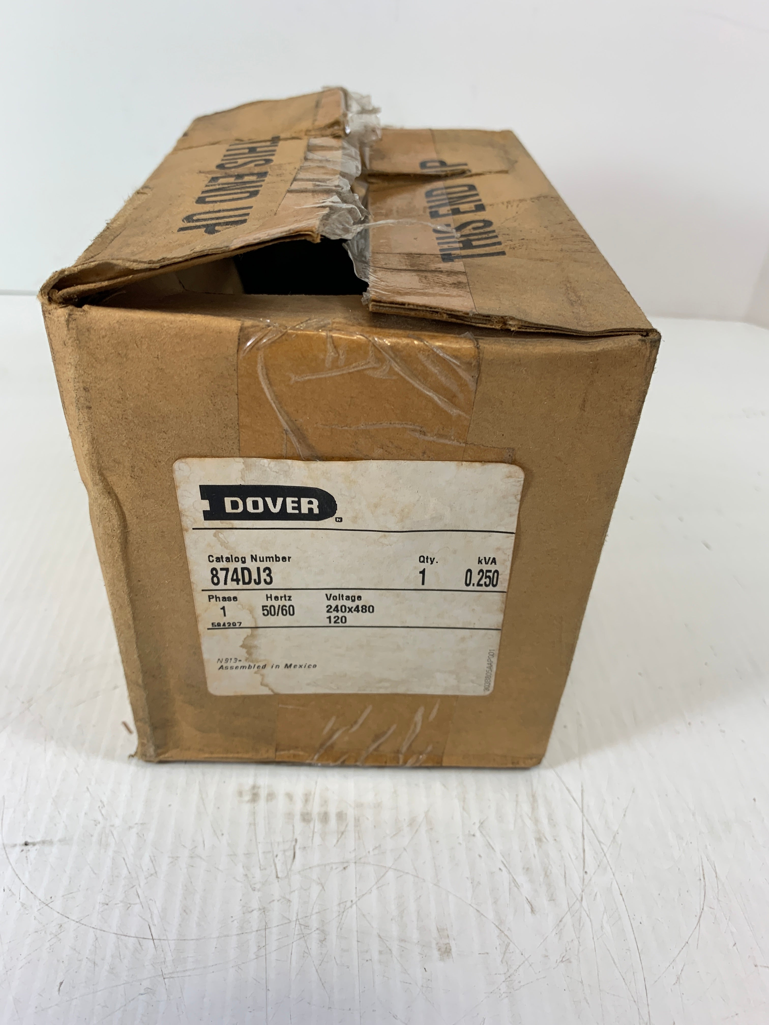 Dover 874DJ3 Transformer 1PH 0.250kVA 240x480 Pri 120V Sec 50/60 Hz
