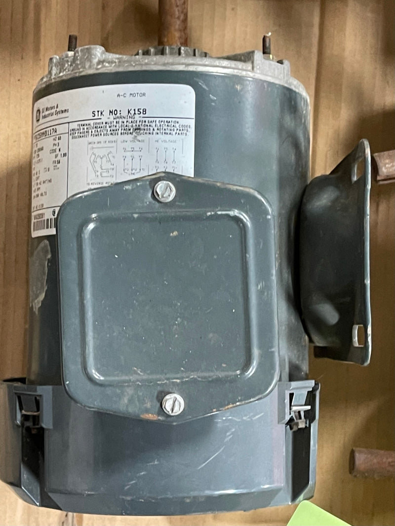 GE 1/2 HP Motor 1725 RPM 3 Phase 60HZ 5K35MNB117A