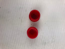 Caplugs P-68-H 3/4" Threaded Square Red Pipe Plug - Lot of 2