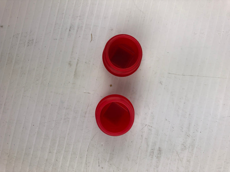 Caplugs P-68-H 3/4" Threaded Square Red Pipe Plug - Lot of 2