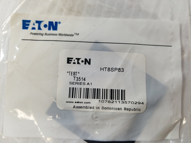 Eaton HT8SP83 Pushbutton Accessory Label Test