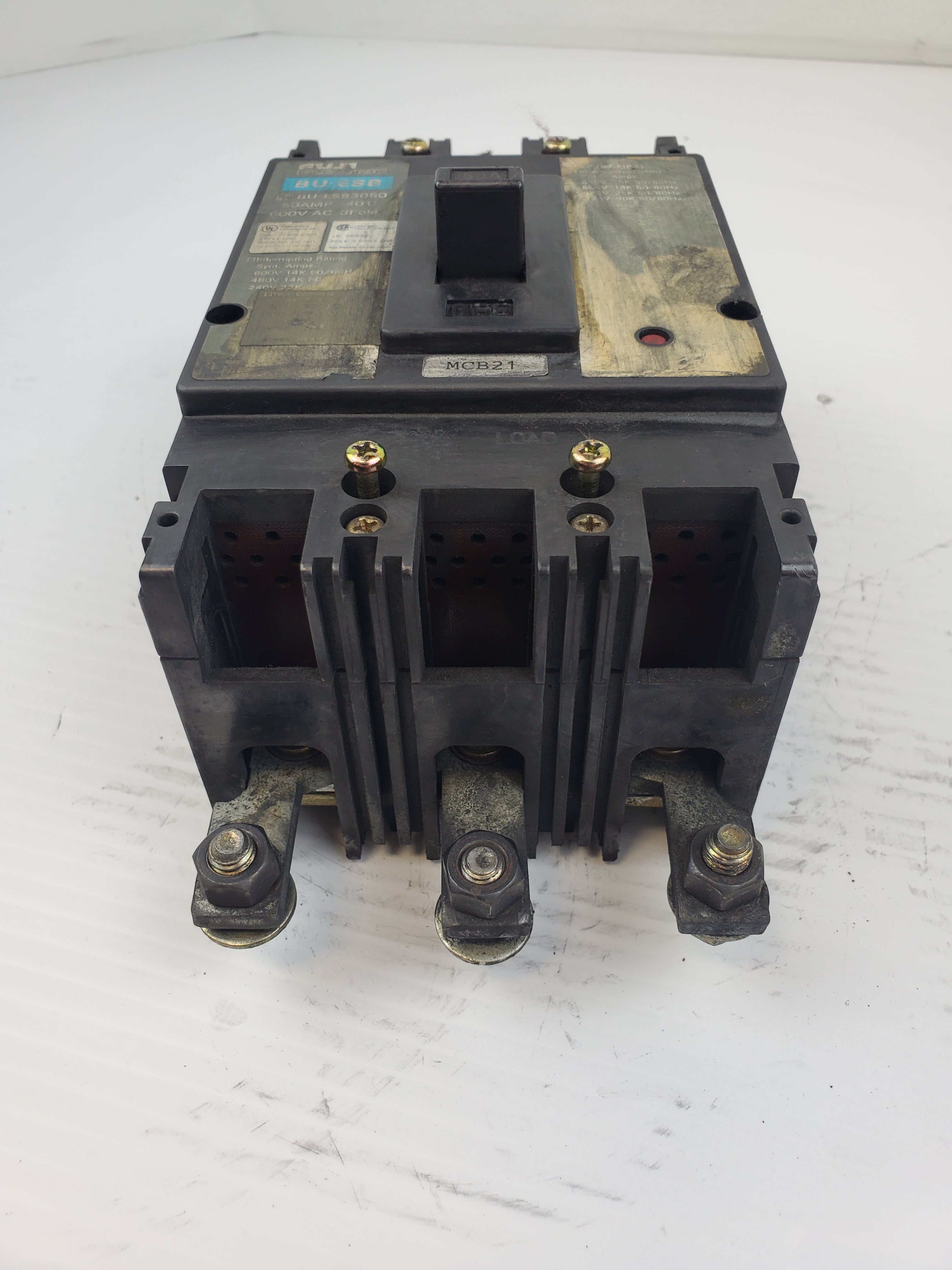 Fuji Electric BU-ESB3050 50AMP 40C 600V AC 3 Pole Circuit Breaker