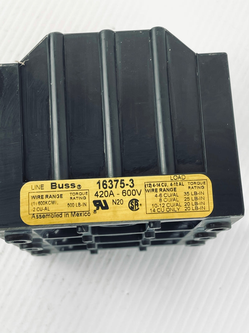 Buss Power Block 16375-3 420A - 600V