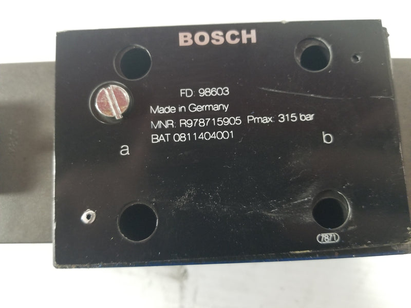 Bosch FD 98603 MNR: R978715905 PMax: 315 Bar Pneumatic Selector Valve