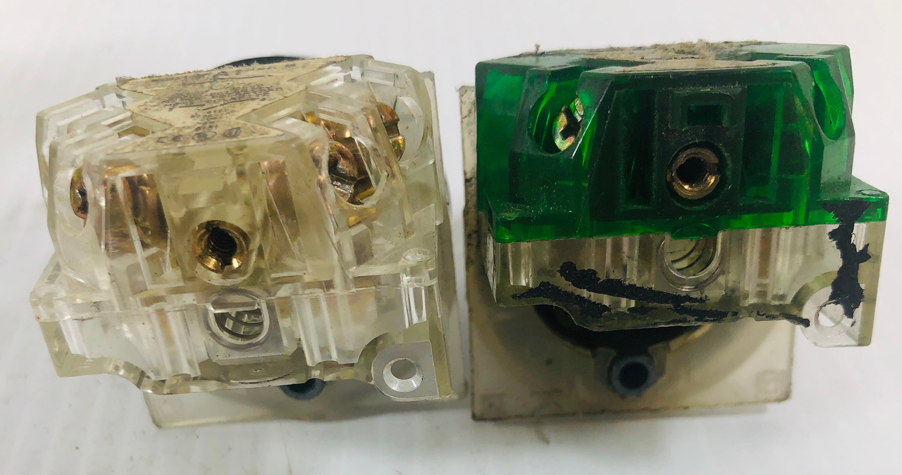 Allen-Bradley Pushbutton Switch 1 Black 3 Green - Lot of 4