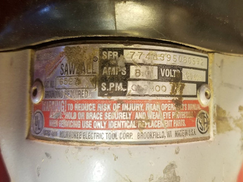 Milwaukee 6527 Super Sawzall with Metal Case 120V