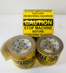 Brady 3 1/2" x 5" Caution "Stop Machine Before Removing Guards" Yellow Stickers