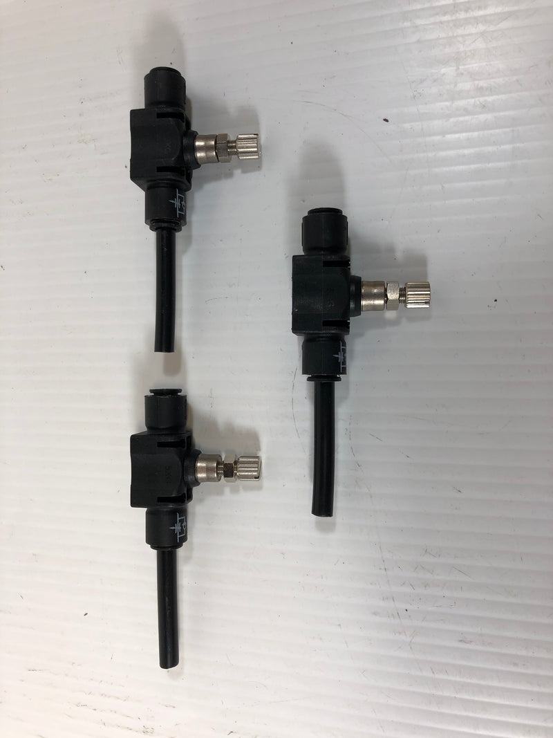 Legris Flow Control 1/4" T Tube In-Line Regulator 5XG - Lot of 3