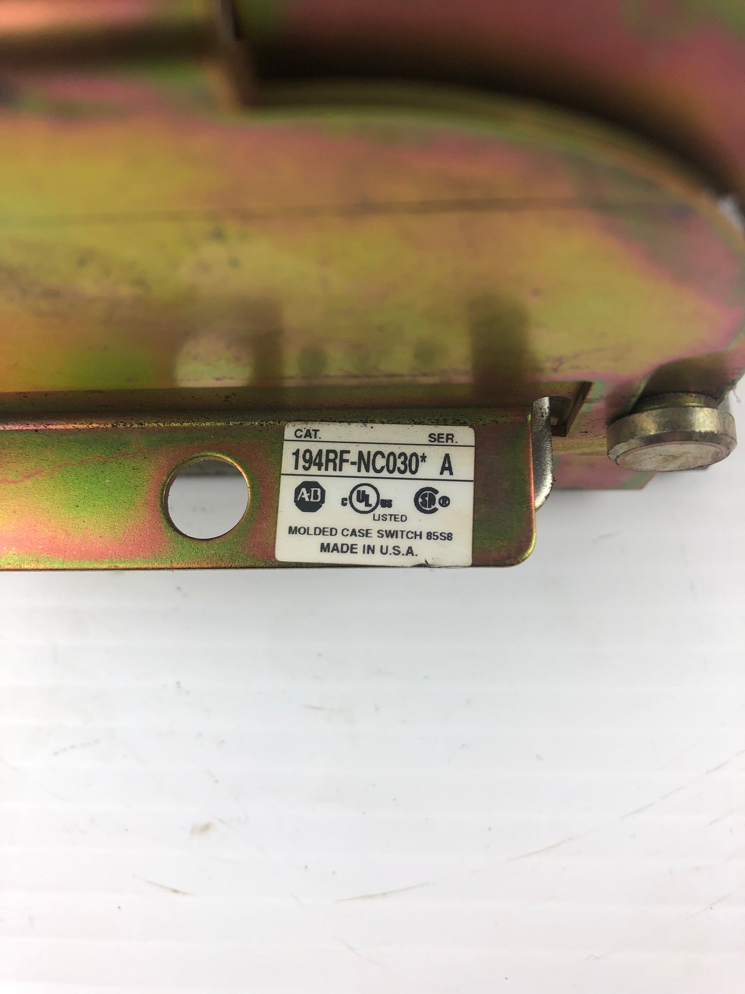 Allen-Bradley 194RF-NC030* Ser A Fused Disconnect Switch Mounted 3 Pole