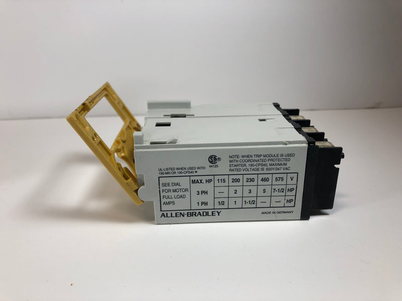 Allen-Bradley 190-P100 Series A Motor Protection Trip Block