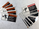 OSHA Safety Sign Stickers 15 Warning Moving Parts and 20 Danger Keep Off 5 x 2.5