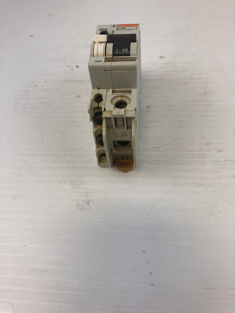 Merlin Gerin C3A 1-Pole Circuit Breaker 240V~60V Multi9 C60 60104