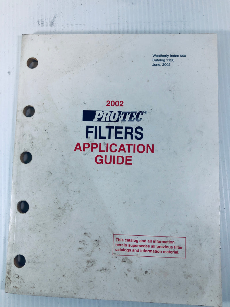 ProTec Filters Application Guide 2002 Catalog