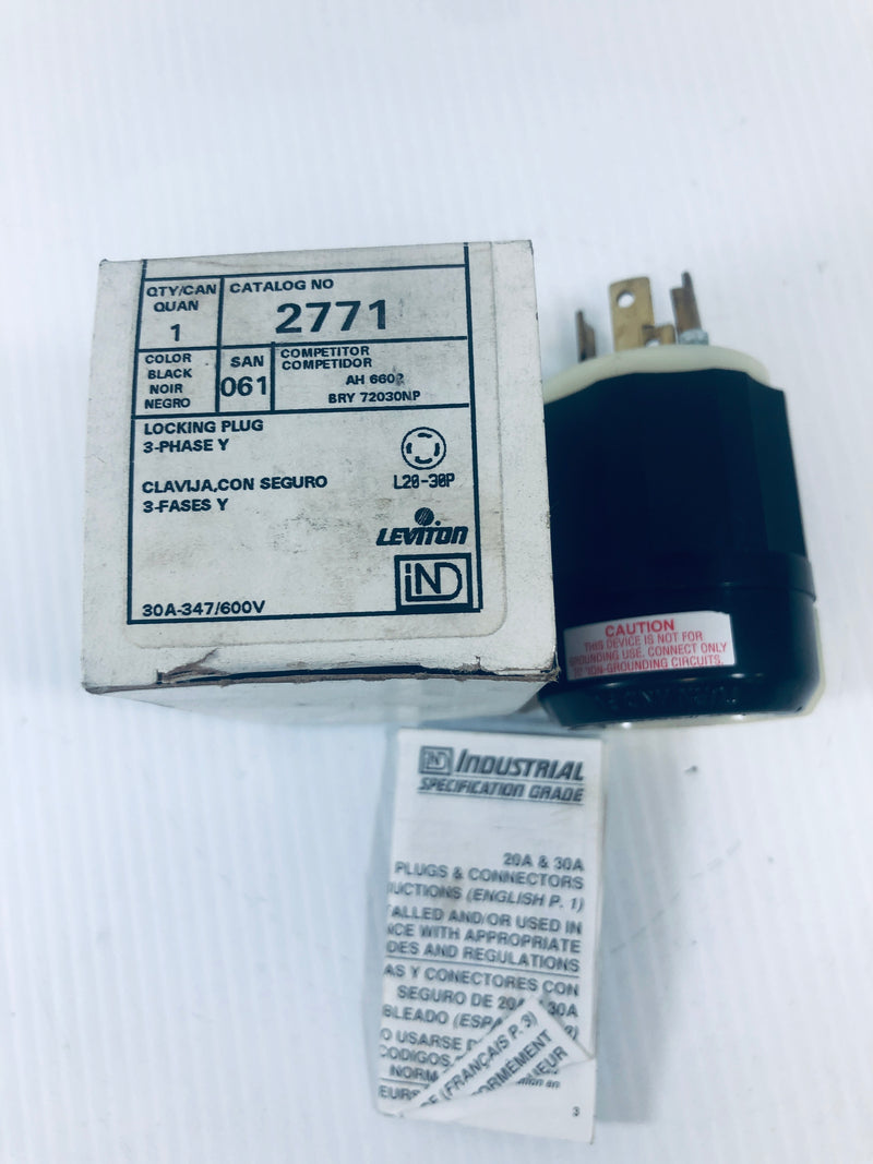 Leviton Locking Plug 3-Phase 2771