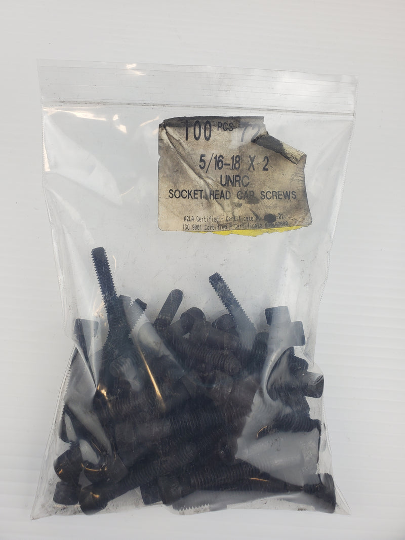 UNRC 5/16-18x2 Socket Head Cap Screw (Lot of 56)