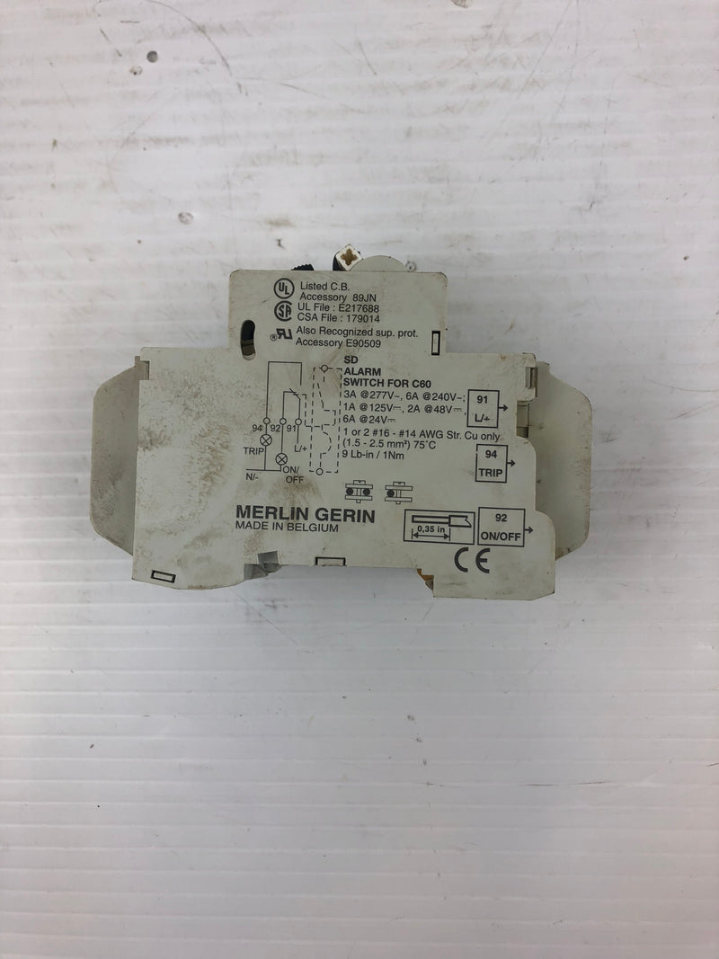 Merlin Gerin C10A 2P Circuit Breaker 60144 Alarm Switch for C60 Multi 9 C60