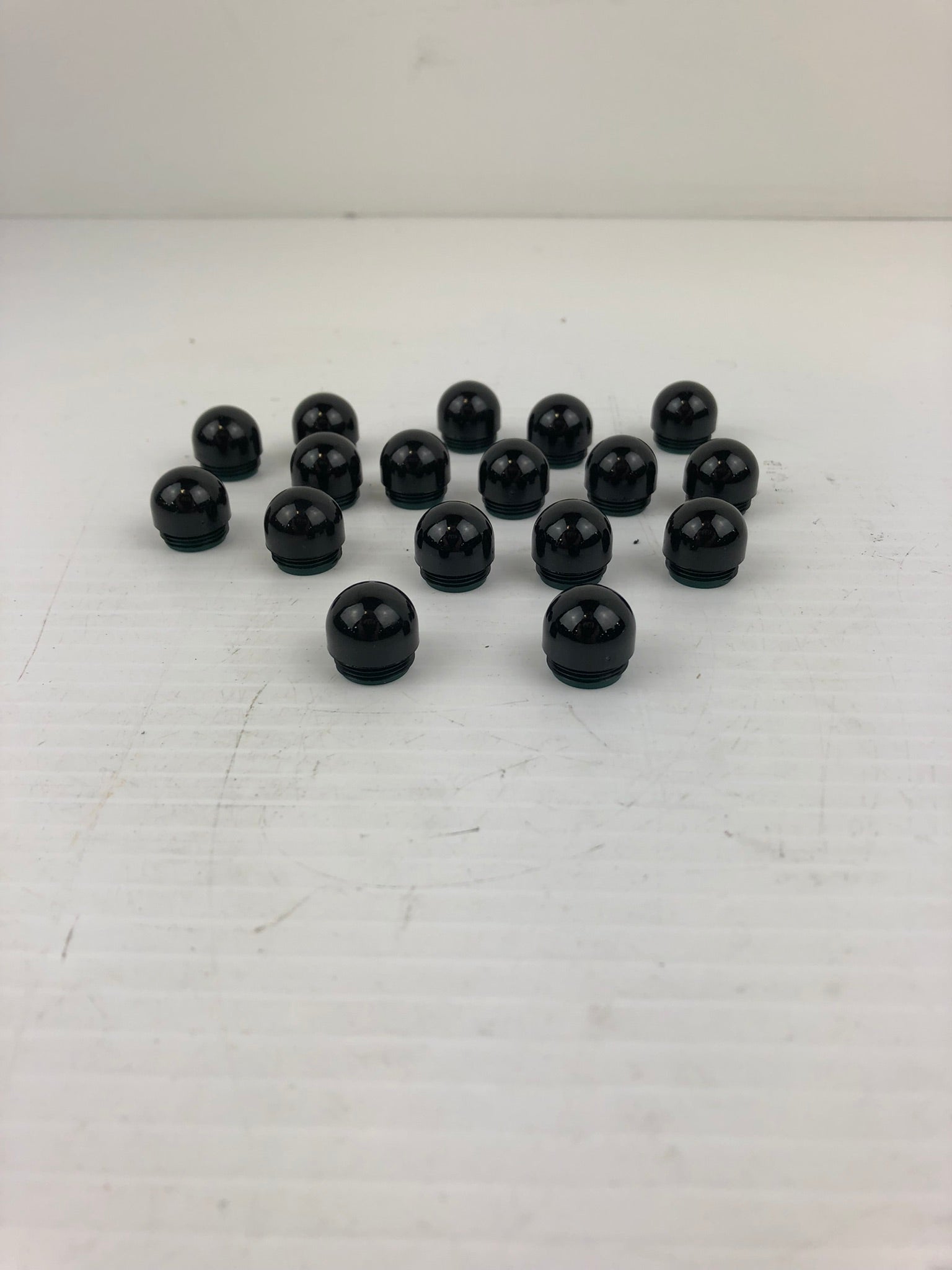 Lens Mini Green Panel Mount Threaded Light Cover (Lot of 17)