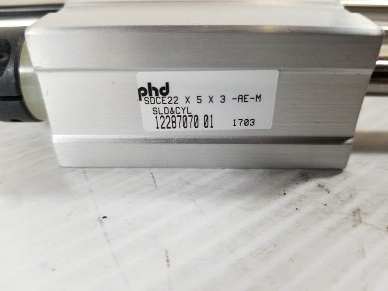 PHD SDCE22 X 5 X 3 -AE-M Guided Pneumatic Air Cylinder 12287070-01