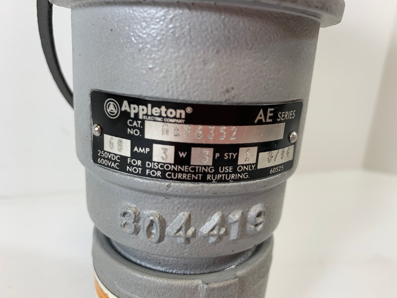 Appleton Plug AEP6352 60 AMP 3 Watts 3 Phase
