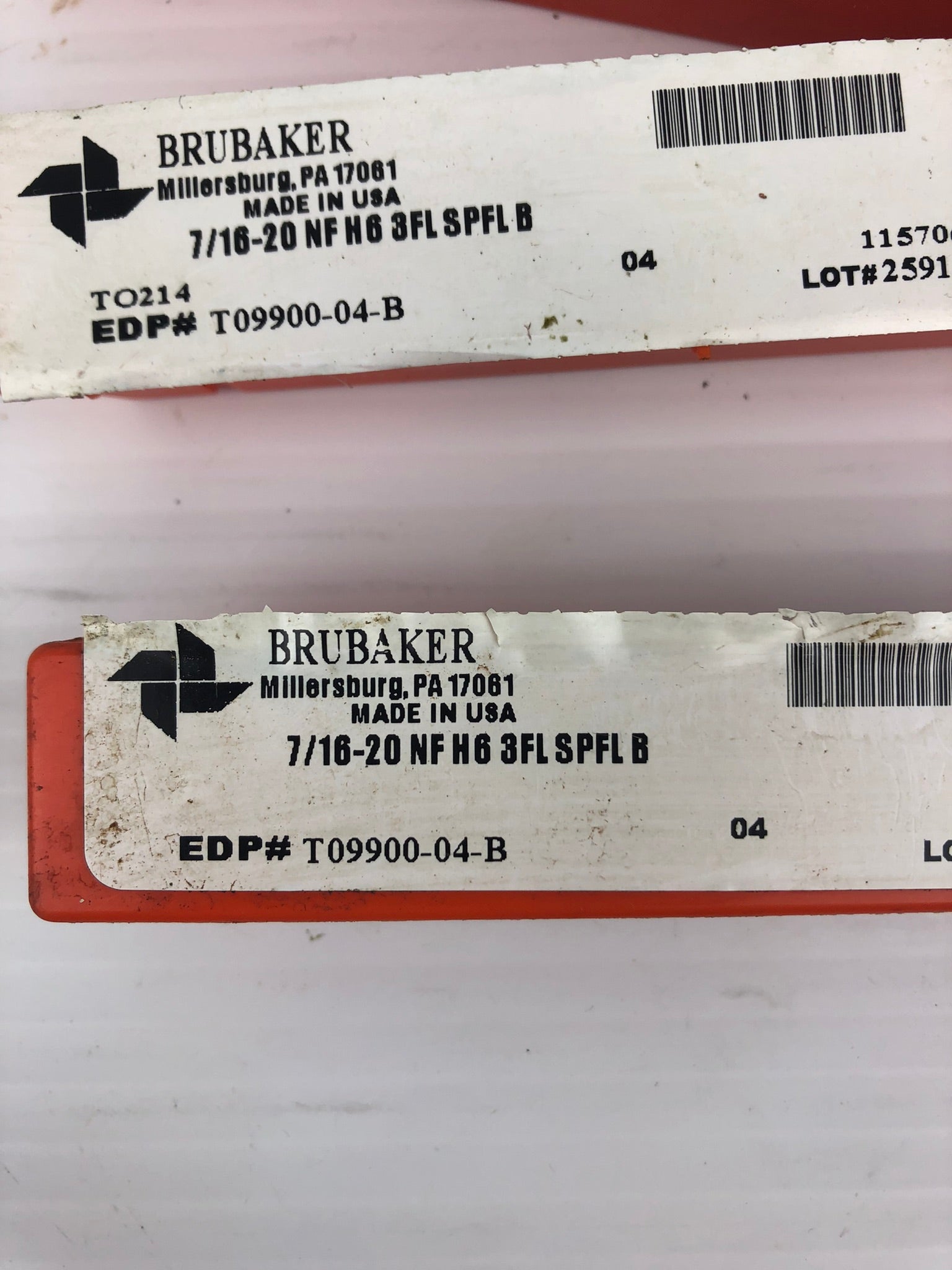Brubaker Tool 7/16-20 NF H6 3FL SPFL B -T09900-04-B Drill Bit Tap Tool -Lot of 3
