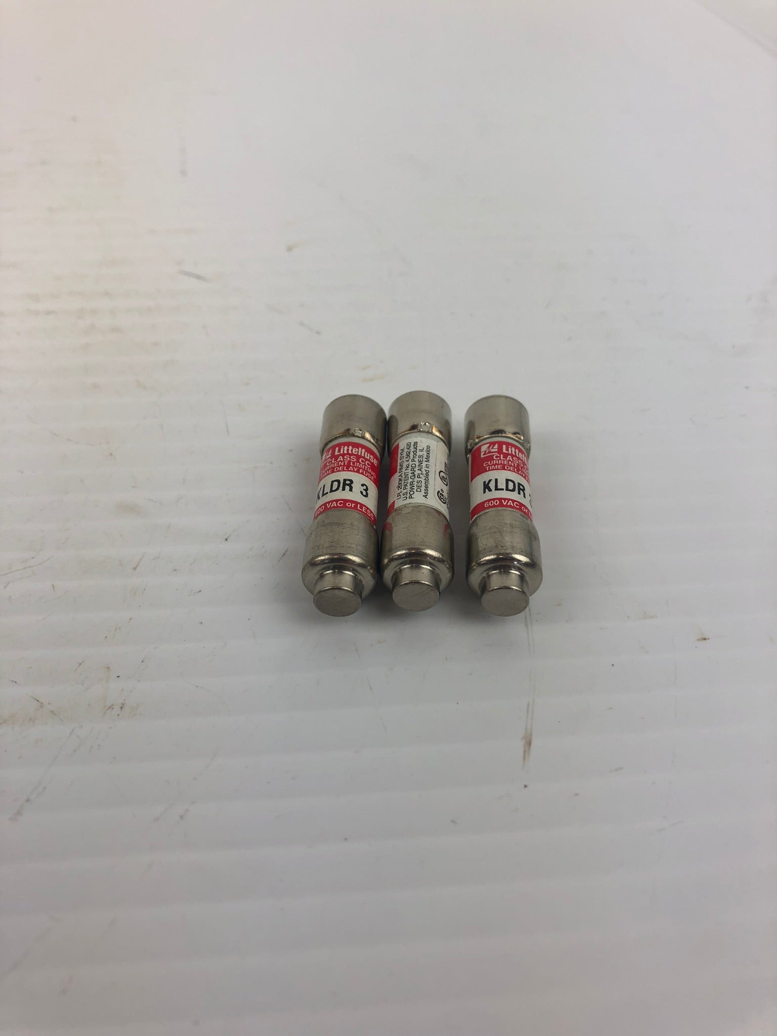 Littelfuse KLDR-3 Fuse 600V Class CC - Lot of 3