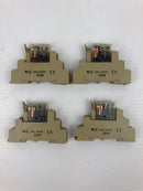 Omron G2R-2-SN Relay with Base 2567W 120 VAC MAX 5A250V Lot of 4