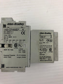 Allen-Bradley 700-CF400D* Series A Contactor with 100-F Contactor Block Series A