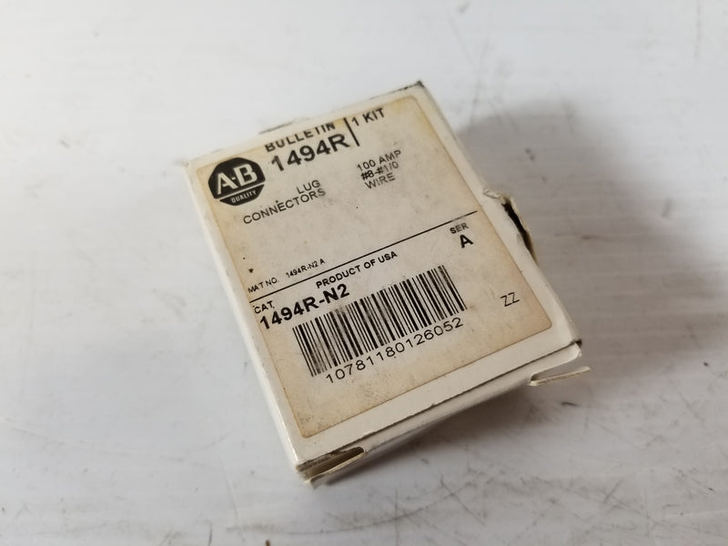 Allen-Bradley 1494R-N2 100A Lug Connectors 3-Pack