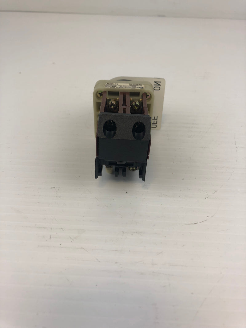 Fuji Electric On/Off Command Switch AH30-P2 Black