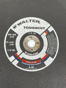 Walter Toughcut 11-R-100 10" x 3/32" x 5/8" Steel Grinding Wheel A-30 Lot of 2