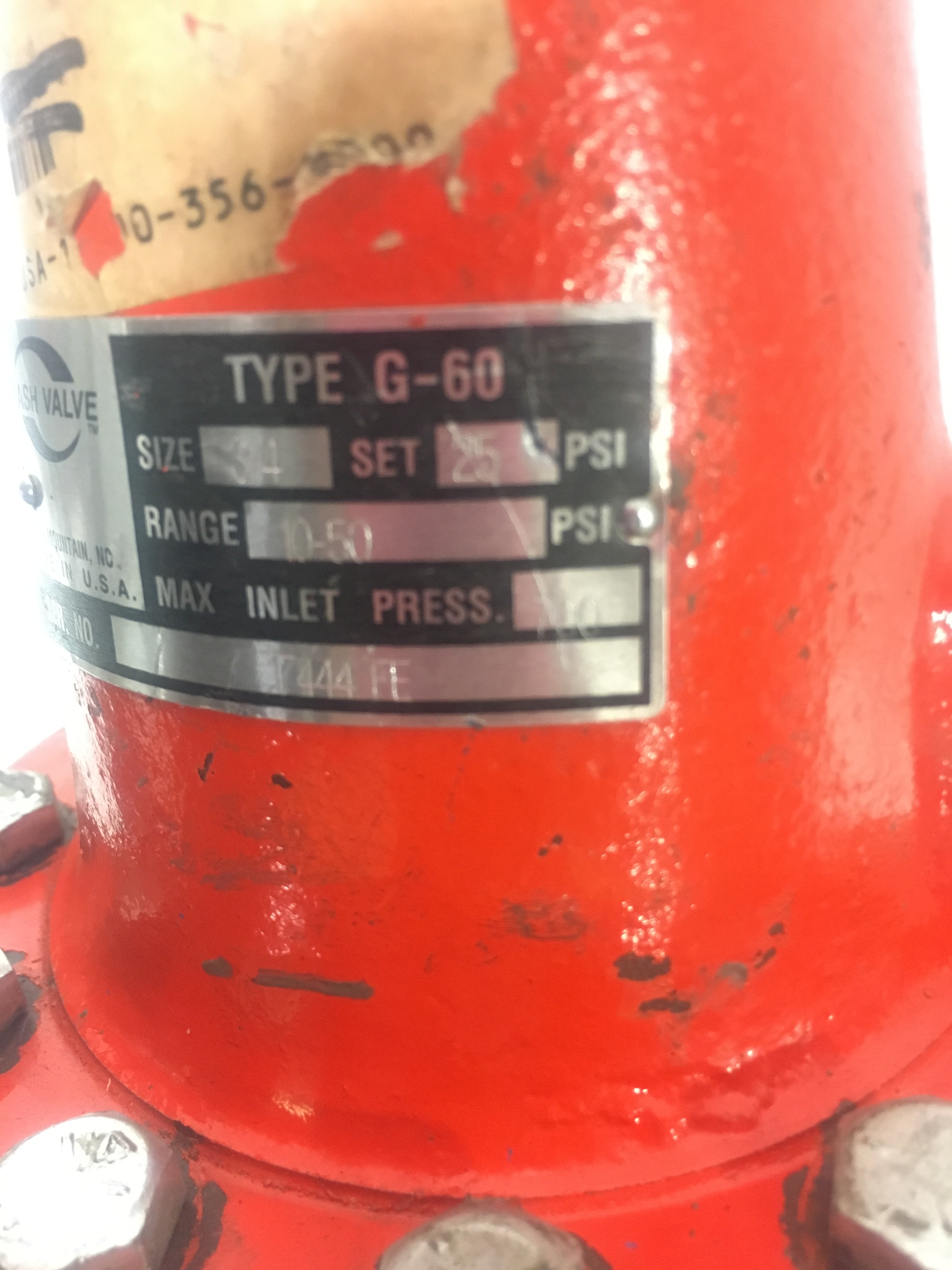 Cash Acme Pressure Regulator Valve G-60 25 PSI