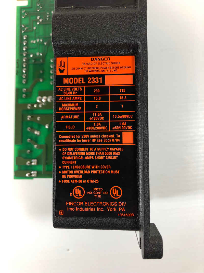 Fincor 2330 Series DC Motor Control Model 2331