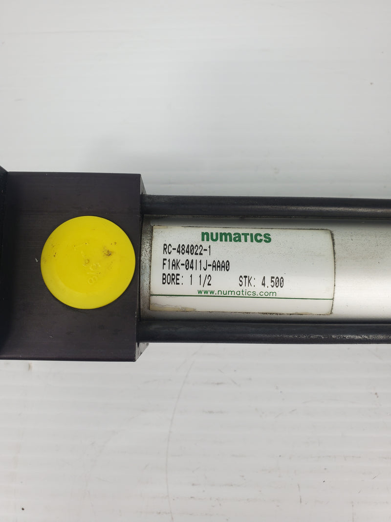 Numatics RC-484022-1 Pneumatic Cylinder F1AK-0411J-AAA0 Bore 1-1/2