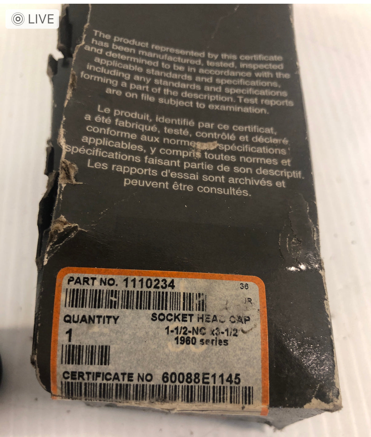 Unbarko Socket Head Cap 1110234