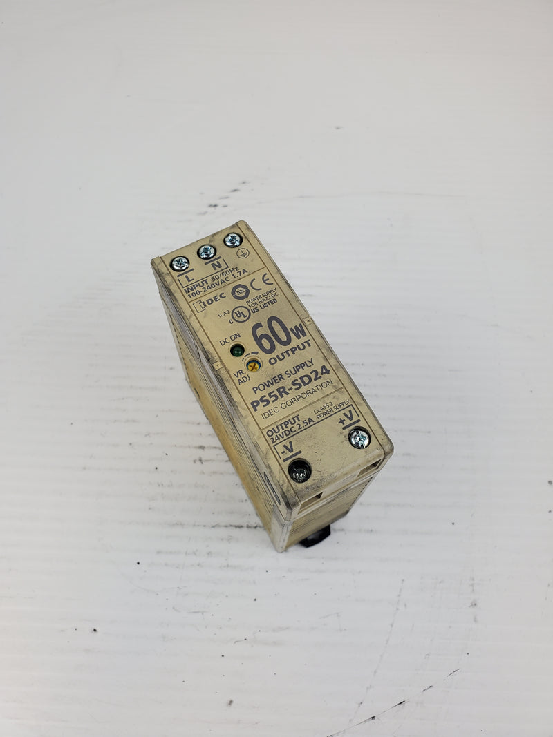 IDEC PS5R-SD24 Power Supply 24VDC 60W Output