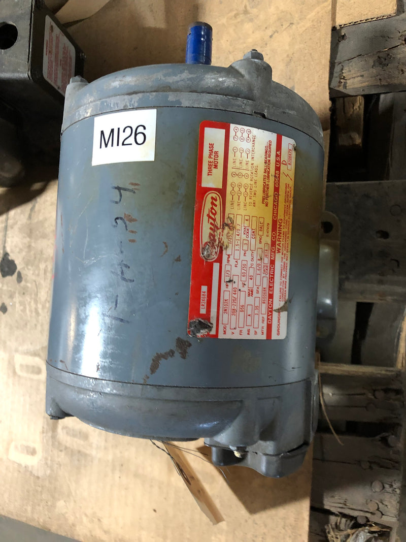 Dayton 2N102K LR24684 1/3 HP 3 PH Electric Motor D56 1725 / 1425 RPM