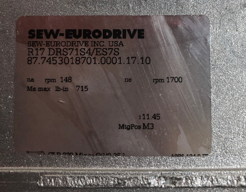 SEW-Eurodrive R17DRS71S4/ES7S Motor