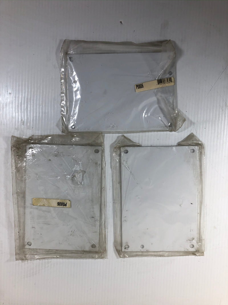 Wiegmann White Metal Back Plane P0806 Electrical Enclosure Inner Panel Lot of 3