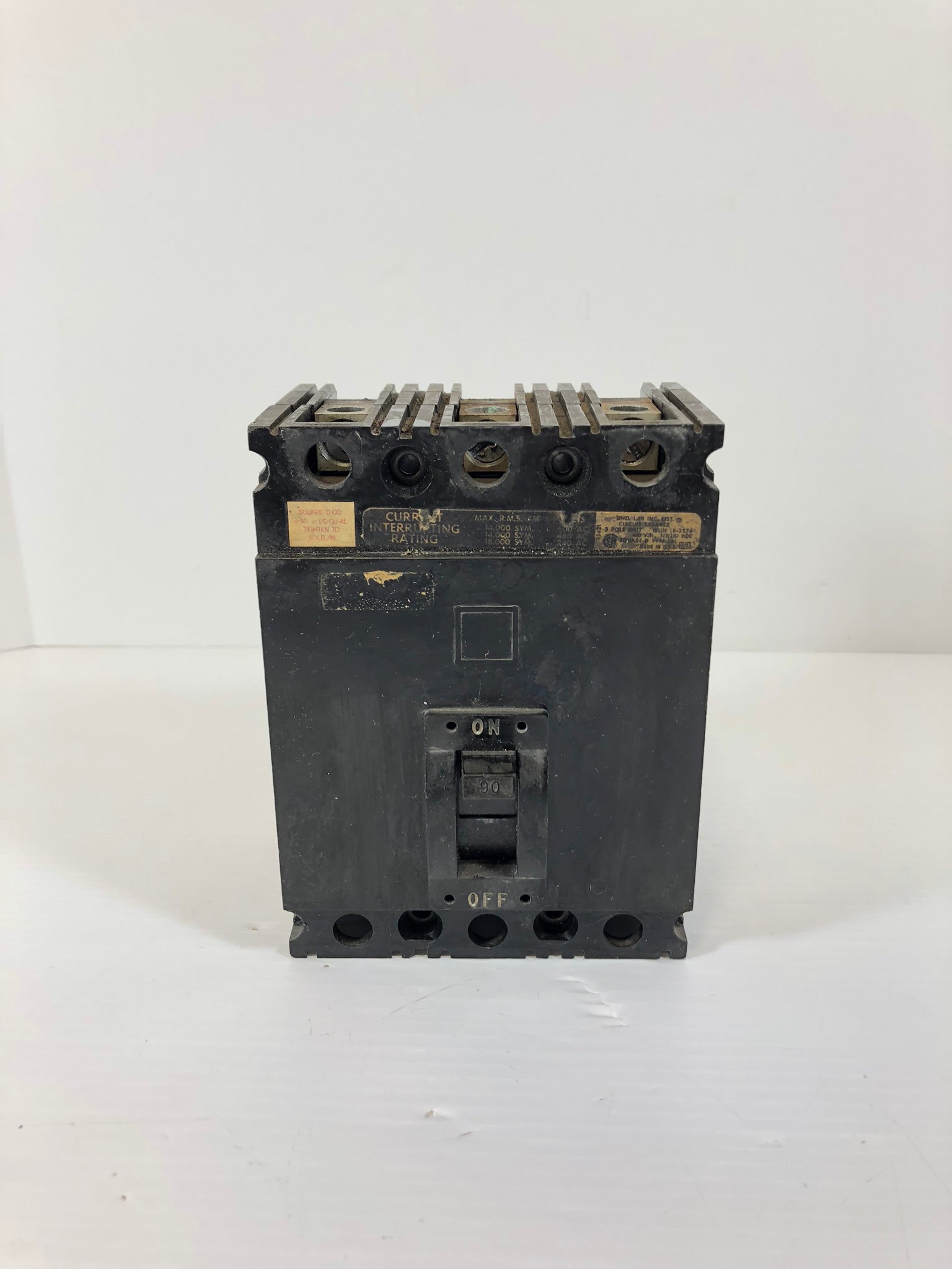 Square D FAL 90 Amp LK-2576 Circuit Breaker 3 Pole 600 VAC 125/250 VDC