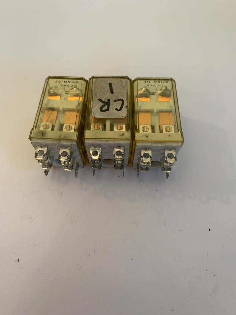 Idec Relay RH2B-UL DC24V (Lot of 3)