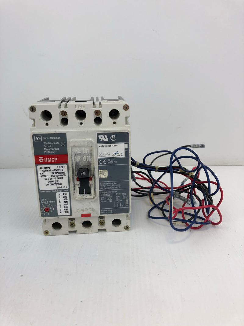 Cutler-Hammer Westinghouse Series C Circuit Breaker HMCP070M2A01