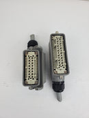 Harting 16-EF Han Base Panel Connector Housing Heavy Duty - Lot of 2